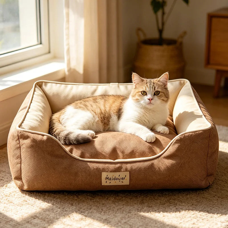 KEMORELA All-Season Pet Bed for Cats & Dogs | Cozy Mat Pet Nesting Bed Axl 60x50cm