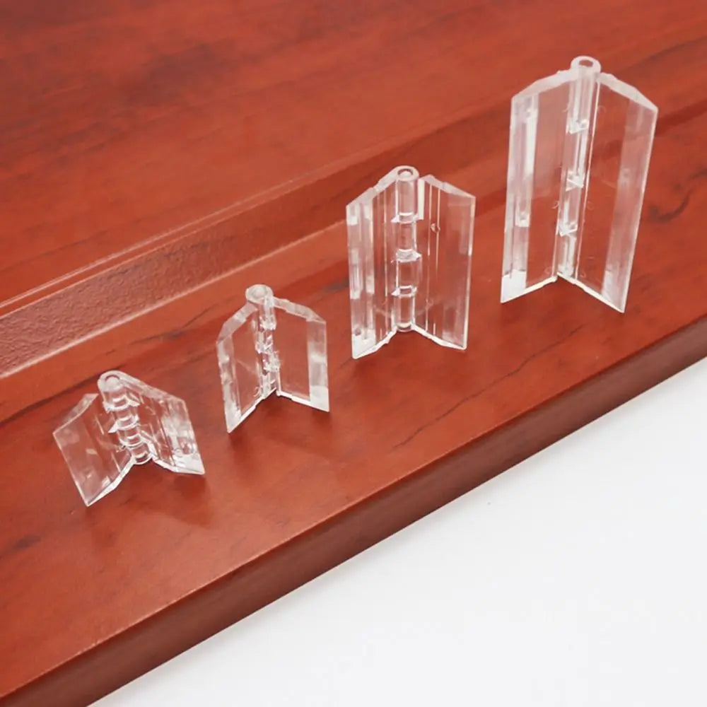 Clear Acrylic Folding Hinges 270° | 10 Pcs DIY Cabinet Hardware Acrylic Folding Hinges Axl