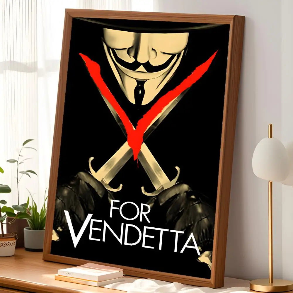 V for Vendetta Self-Stick HD PVC Wall Poster – Waterproof Wall Art Poster Axl