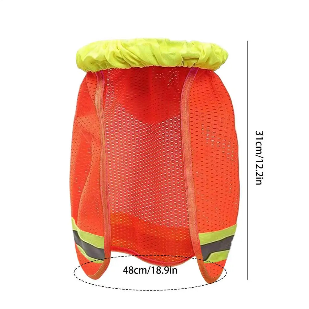 Hard Hat Sun Shade Neck Shield 2-Pack | Reflective UV Cover Hard Hat Sun Shade Axl Orange