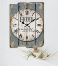 Large Retro Wood Wall Clock – Silent Vintage Shabby Chic 30.5cm