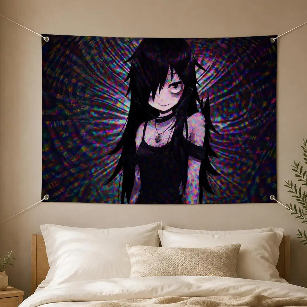 Anime Tomoko Kuroki Wall Flag Banner – Indoor & Outdoor Decor Anime Wall Flag Axl