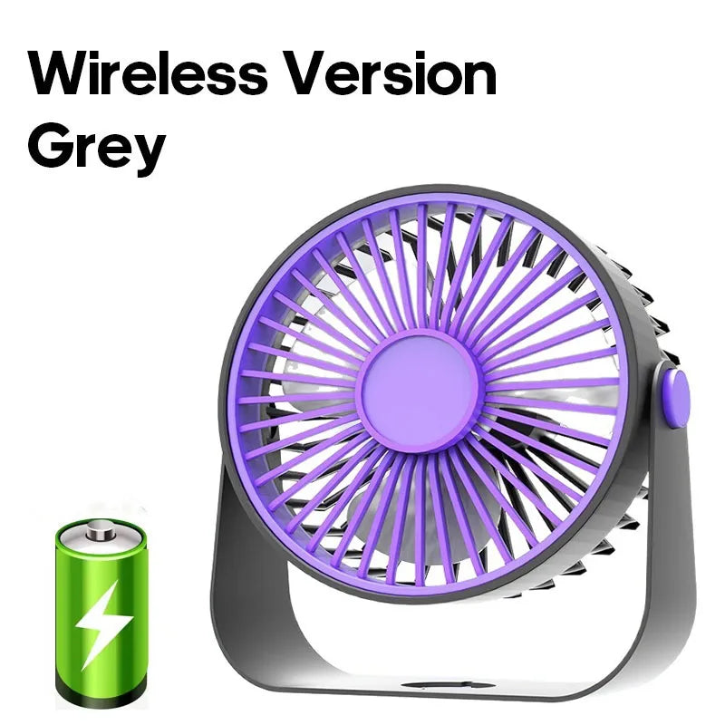 Wireless Portable Electric Fan – Desktop, Wall & Ceiling Use Portable Electric Fan Axl Rechargeable Grey