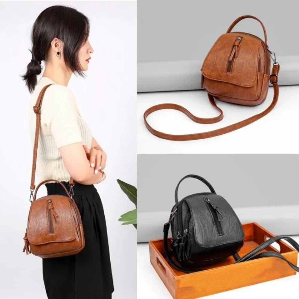 Women's Vintage PU Leather Crossbody Shoulder Bag | Small Purse Crossbody Shoulder Bag Axl
