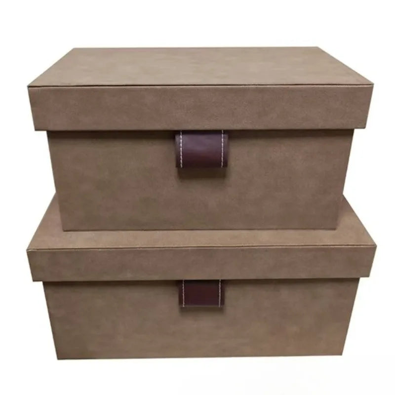 Large Leather Storage Box – 50L Clothes & Closet Organizer Leather Storage Box Axl