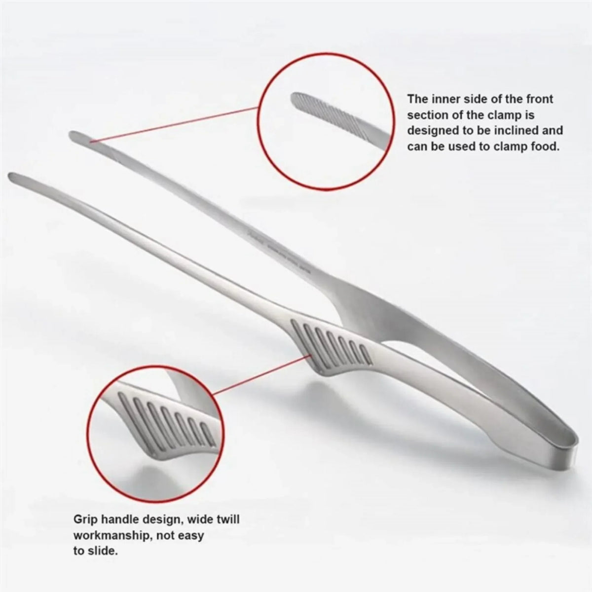 304 Stainless Steel Food Tongs – Long Handle BBQ & Kitchen Kitchen Tongs Axl