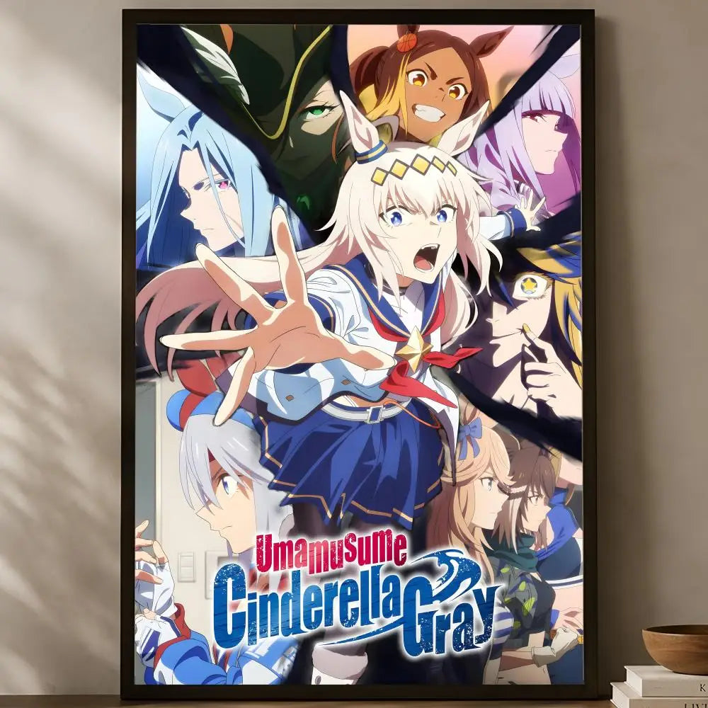 Uma Musume Cinderella Gray HD PVC Self-Stick Wall Poster Wall Art Poster Axl White03 40X50cmNoframe