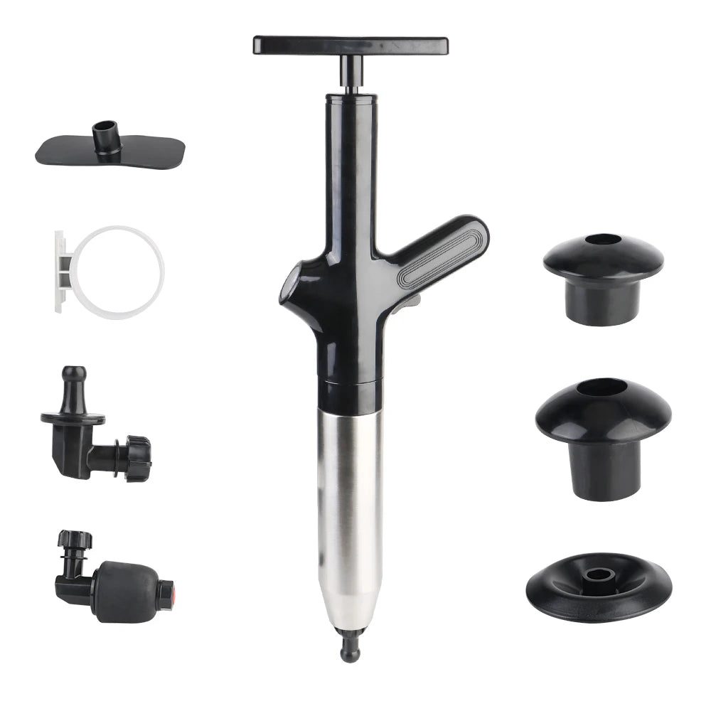 High-Pressure Air Drain Blaster – Toilet & Pipe Clog Remover Air Drain Blaster Axl D Black