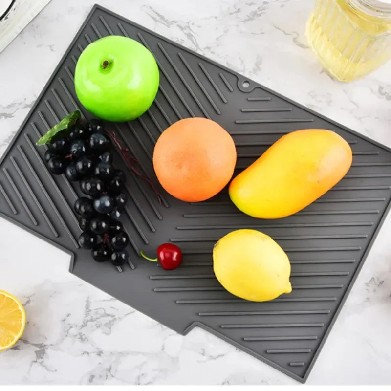 Silicone Draining Drying Mat – Non-Slip Kitchen Dish Pad Kitchen Drying Mat Axl