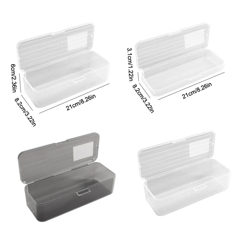 Transparent Makeup Brush Organizer – Large Capacity Storage Box Cosmetic Organizer Box Axl