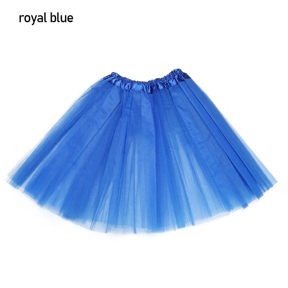 Women's Lolita Tutu Petticoat Skirt – Puffy Ballet Dance Mini Tutu Petticoat Skirt Axl royal blue One Size