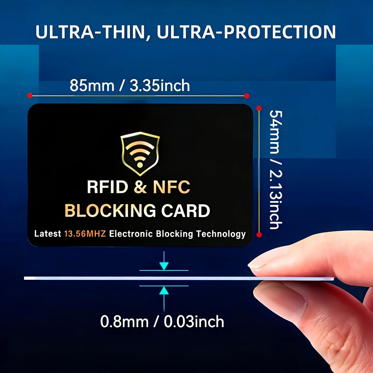 10-Pack RFID Blocking Cards – NFC Wallet & Passport Shield RFID Blocking Card Axl