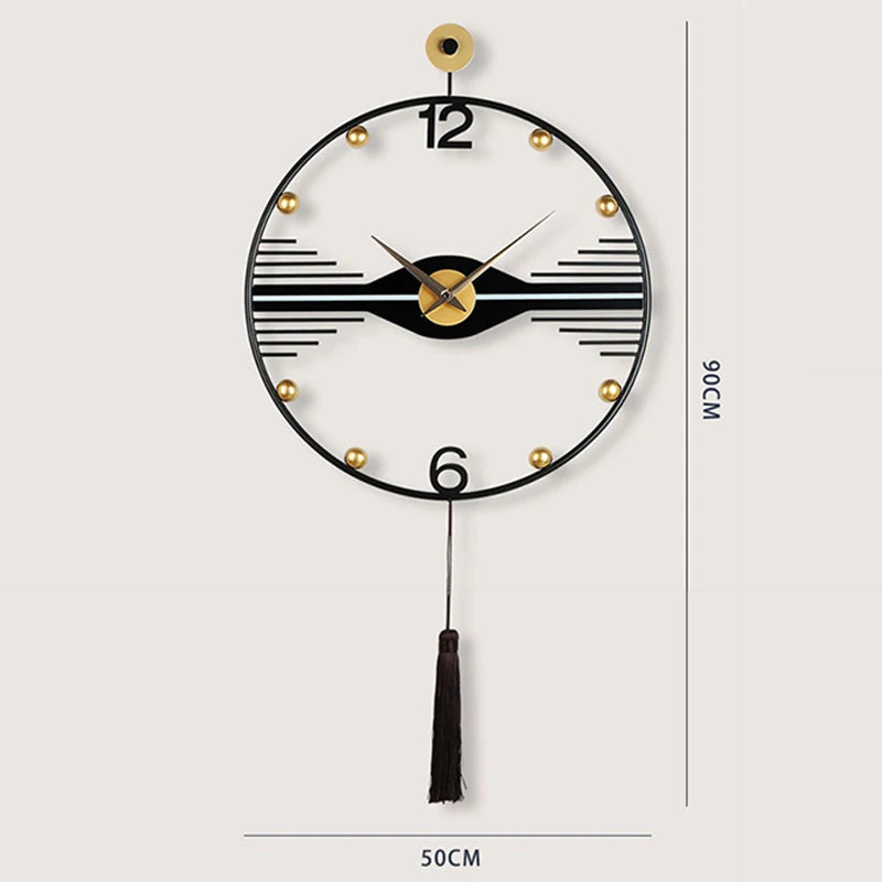 Large Modern Silent Metal Wall Clock – Minimalist 50x90cm Wall Clock Axl 50X90CM