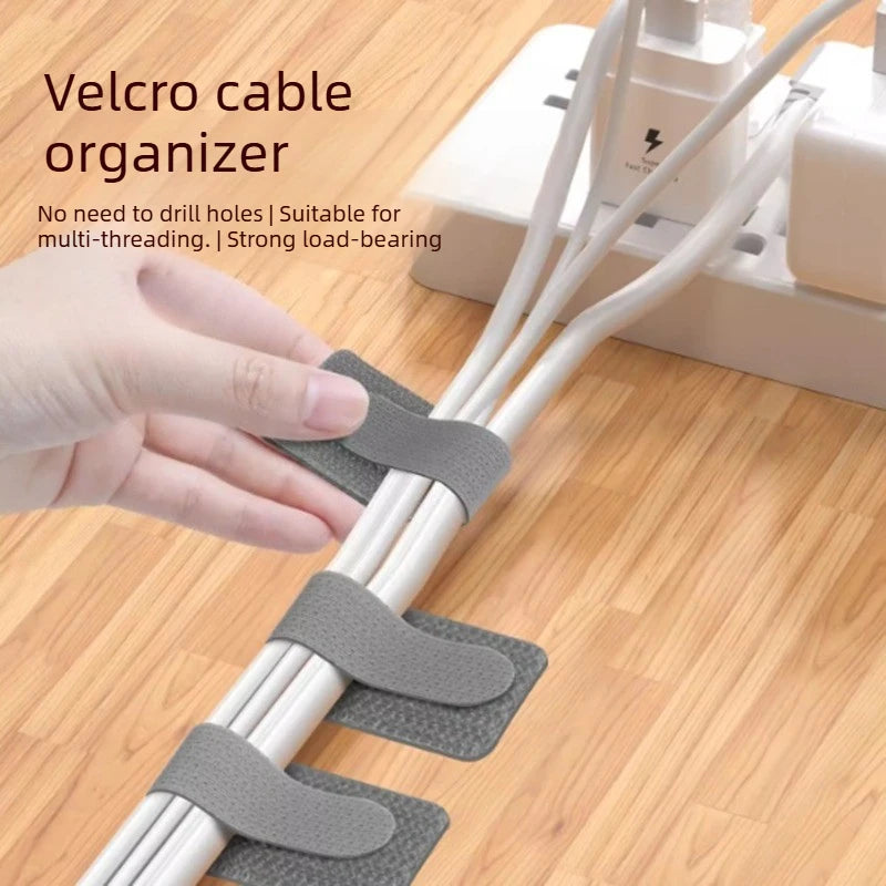Reusable Self-Adhesive Cable Ties – 10 Pack Cord Organizer Cable Tie Organizer Axl