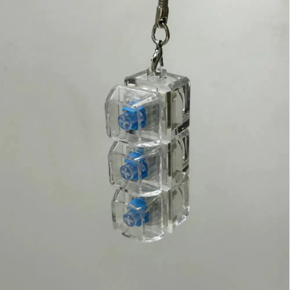 DIY Keyboard Fidget Keychain – 9-Key Clicker Keycap Toy Fidget Keychain Toy Axl 3 Keys