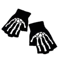 Halloween Skeleton Claw Fingerless Gloves – Kids & Adults Costume Gloves Axl A
