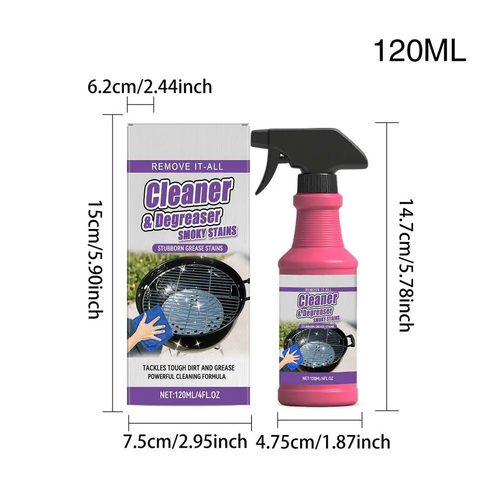 BBQ Grill Cleaner Spray 120ml – Heavy-Duty Degreaser Grill Degreaser Spray Axl As picture