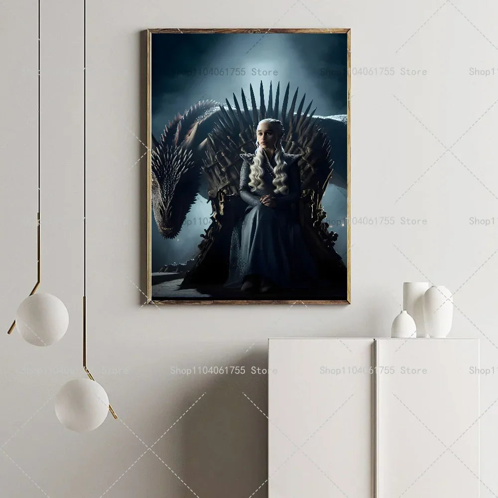 Dragon Mother Fantasy Wall Poster – Self-Adhesive Waterproof Art Wall Art Poster Axl