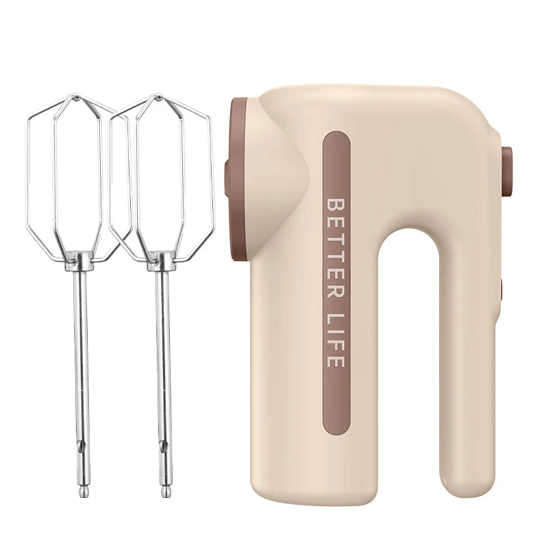 Cordless Electric Hand Mixer 5 Speed – 2 Stainless Whisks Cordless Hand Mixer Axl Khaki