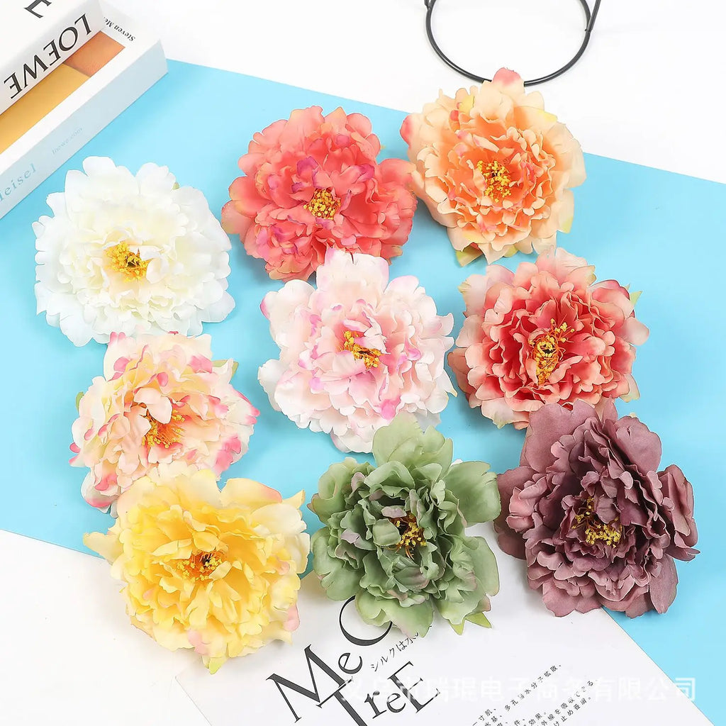 Artificial Silk Peony Flower Heads 10/20 Pcs – Wedding & Home Decor Artificial Silk Flowers Axl