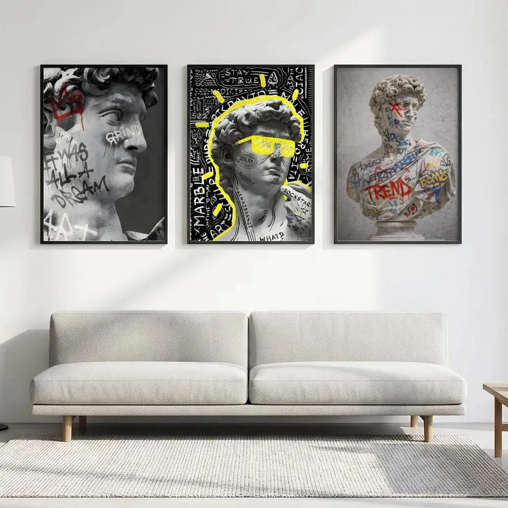 Statue of David HD Art Poster – Waterproof Sticky Wall Decor Wall Art Poster Axl