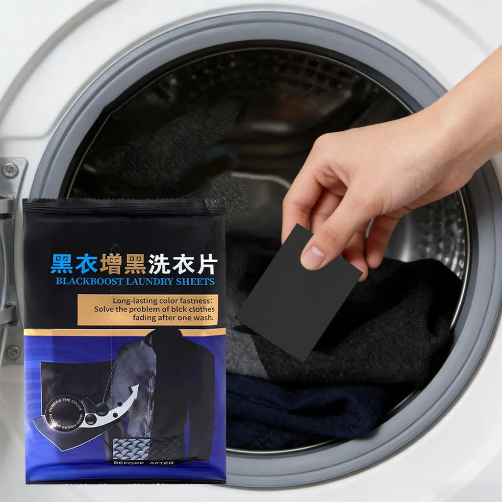 50-Pack Black Clothing Color Restorer Laundry Sheets Laundry Color Sheets Axl