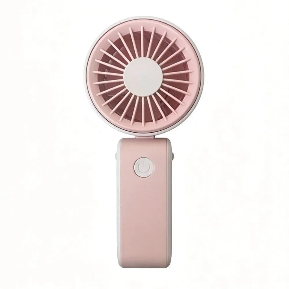 Foldable USB Rechargeable Handheld Mini Fan – 3 Speeds Handheld Mini Fan Axl Pink