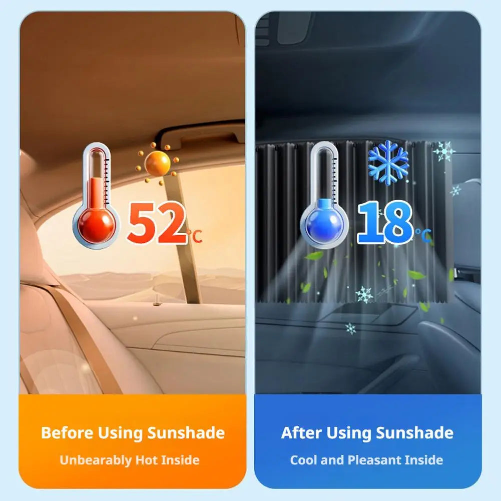 4-Piece Car Side Window Curtains – UV & Heat Shield Auto Blinds Car Window Curtains Axl