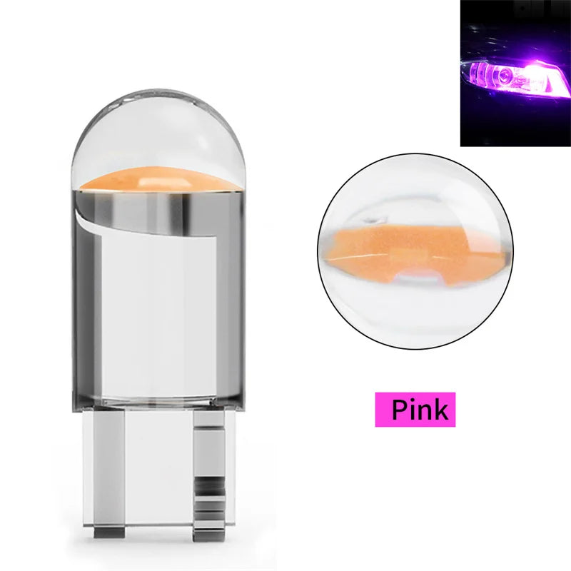 T10 W5W COB LED Bulb 6000K – License Plate & Dome Light 12V Automotive LED Bulb Axl one size Pink