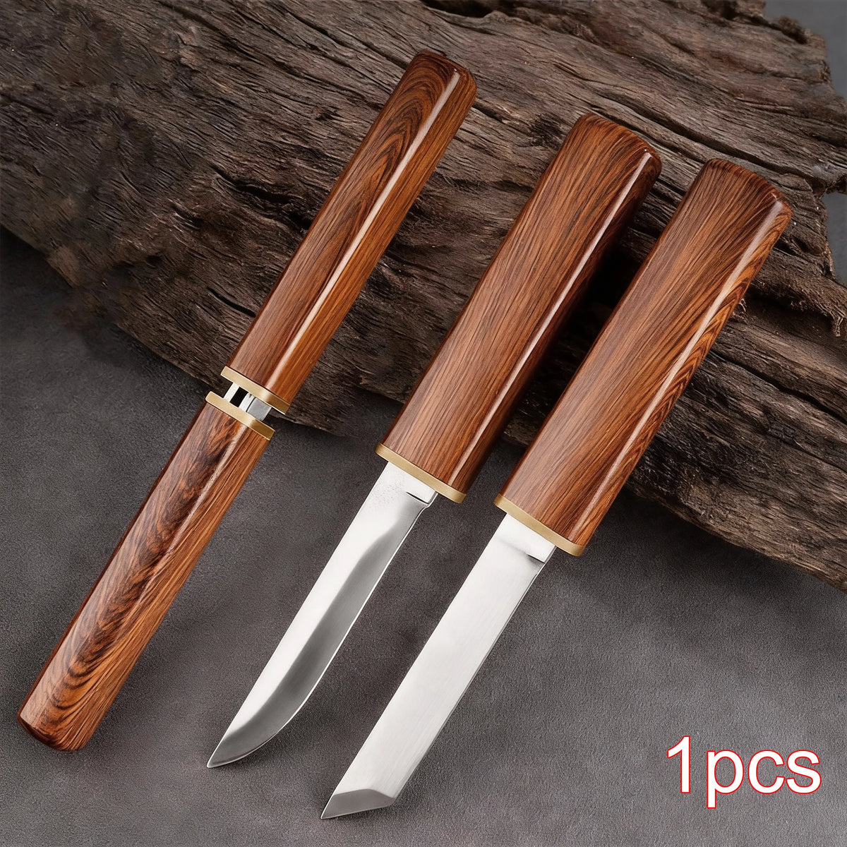 Stainless Steel Fixed Blade Double Knife – Dragon & Phoenix Fixed Blade Knife Axl 1pcs