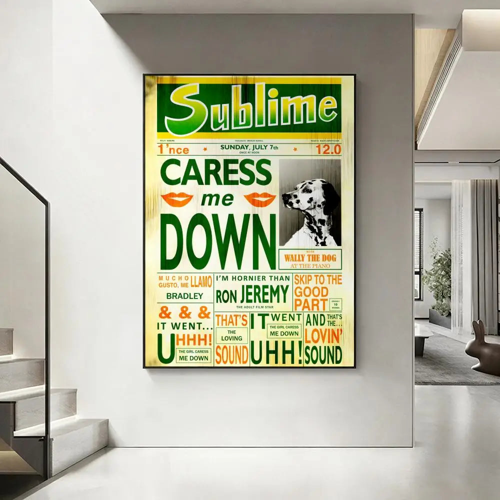 Sublime Band Poster – HD Waterproof Wall Art Print Decor Wall Art Poster Axl White8 50X70cmNoframe