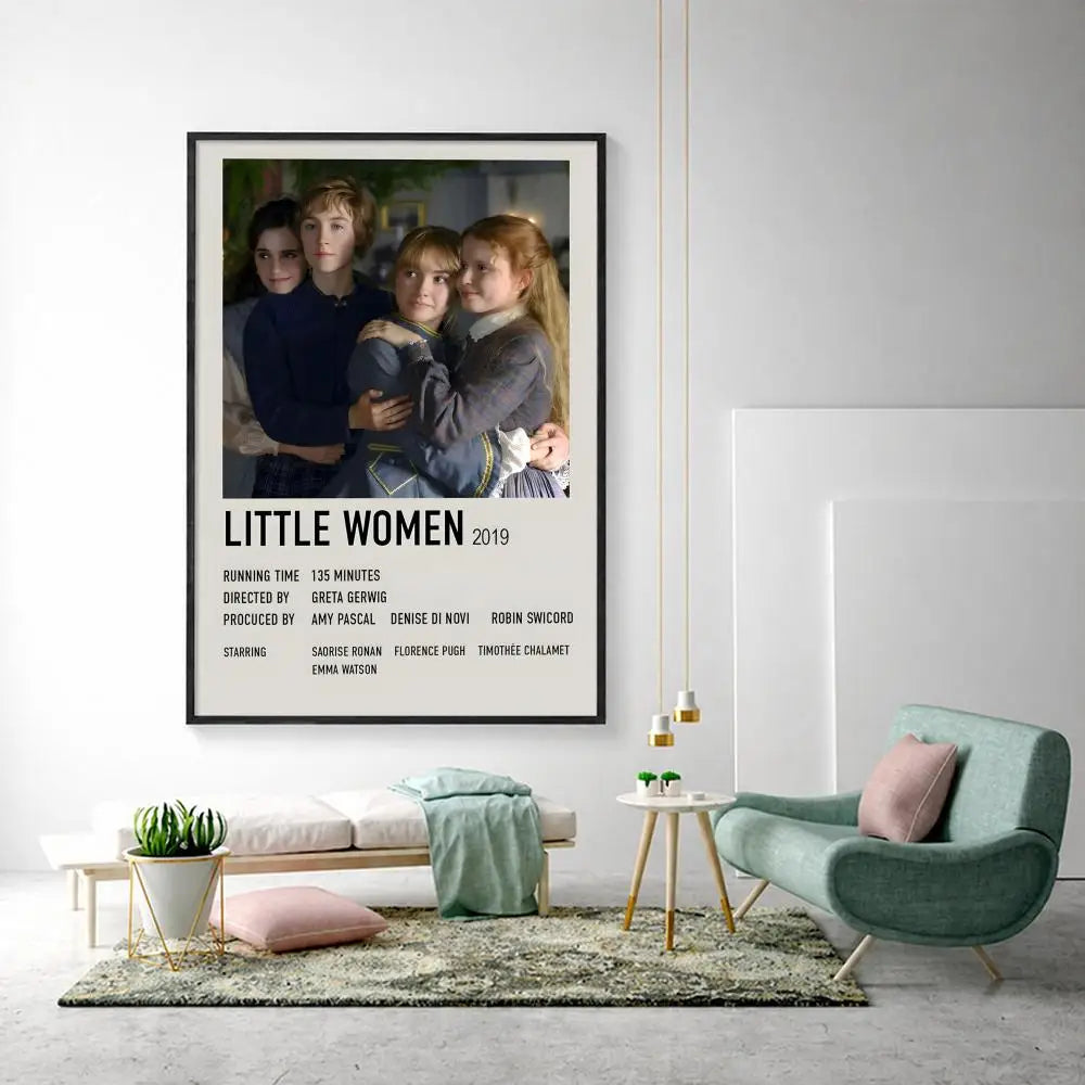 Little Women Movie Poster – HD Waterproof Wall Art Decor Movie Wall Poster Axl White17 21X30cmNoframe