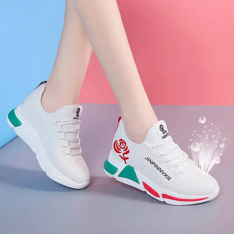 Women's Floral Breathable Mesh Tennis Sneakers – Lightweight Women's Tennis Sneakers Axl