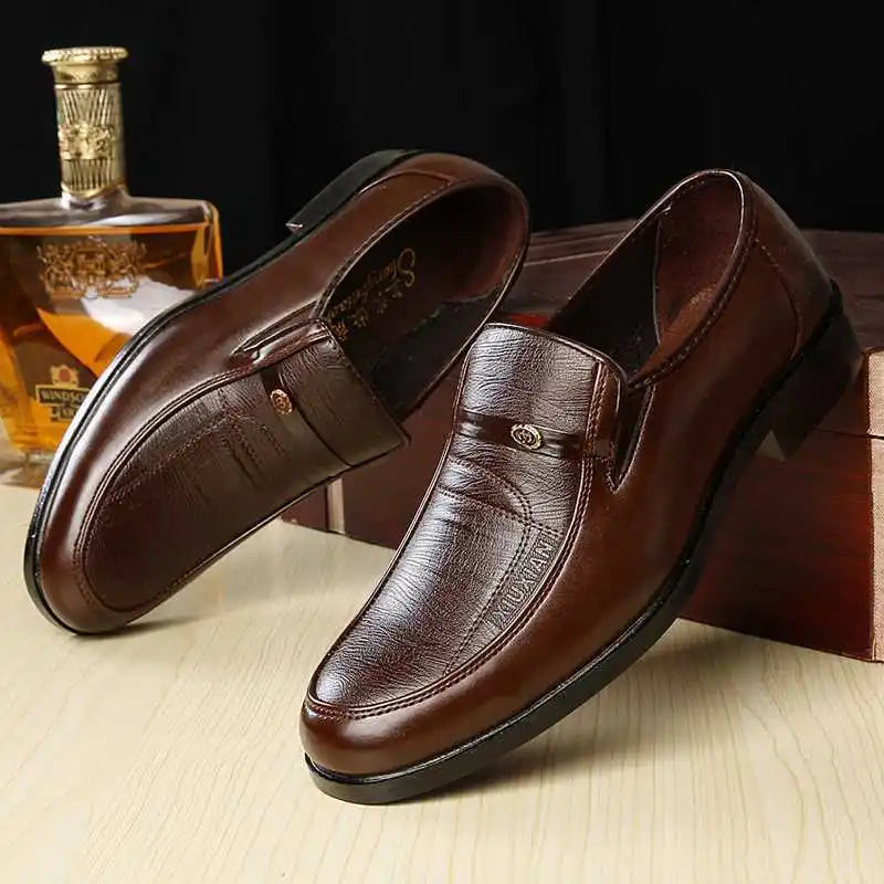 Men's Slip-On Oxford Loafers – Breathable Business Dress Shoes Men's Dress Loafers Axl