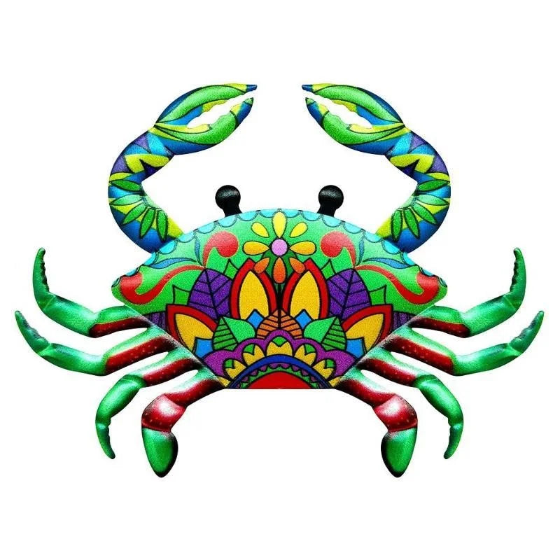 Metal Crab Wall Art – Iron Sculpture Home & Garden Decoration Metal Wall Sculpture Axl