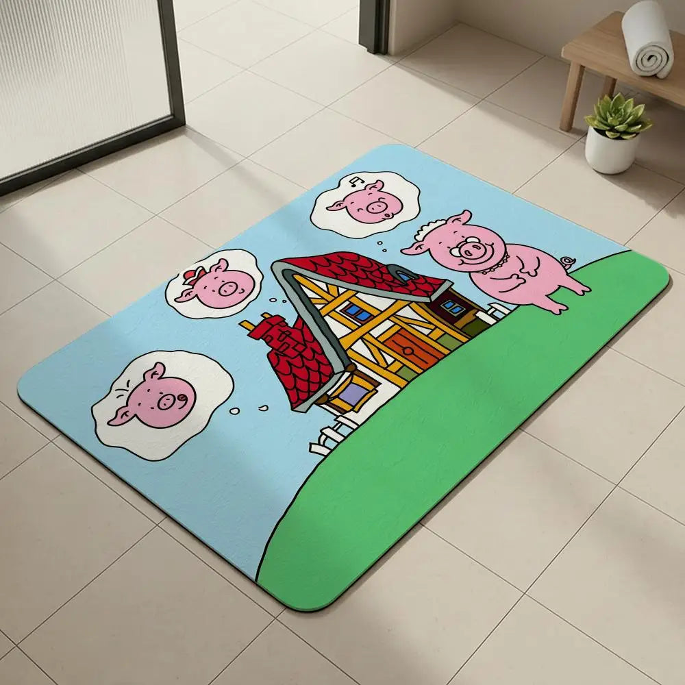 Masha & Bear Diatomite Bath Mat – Quick Dry & Anti-Slip Diatomite Bath Mat Axl White8 40x60cm