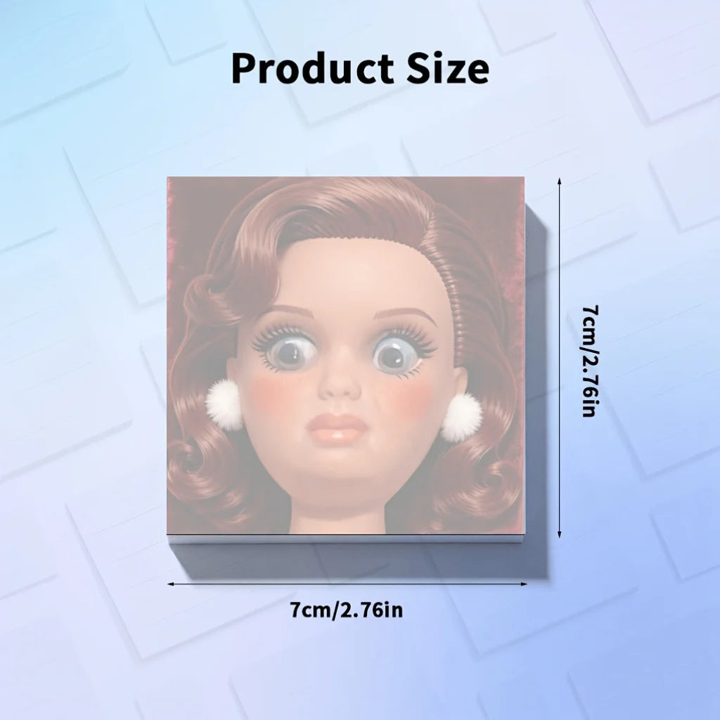 Angry Doll Face Sticky Notes – Kawaii Memo Pad 50/100 Sheets Kawaii Sticky Notes Axl