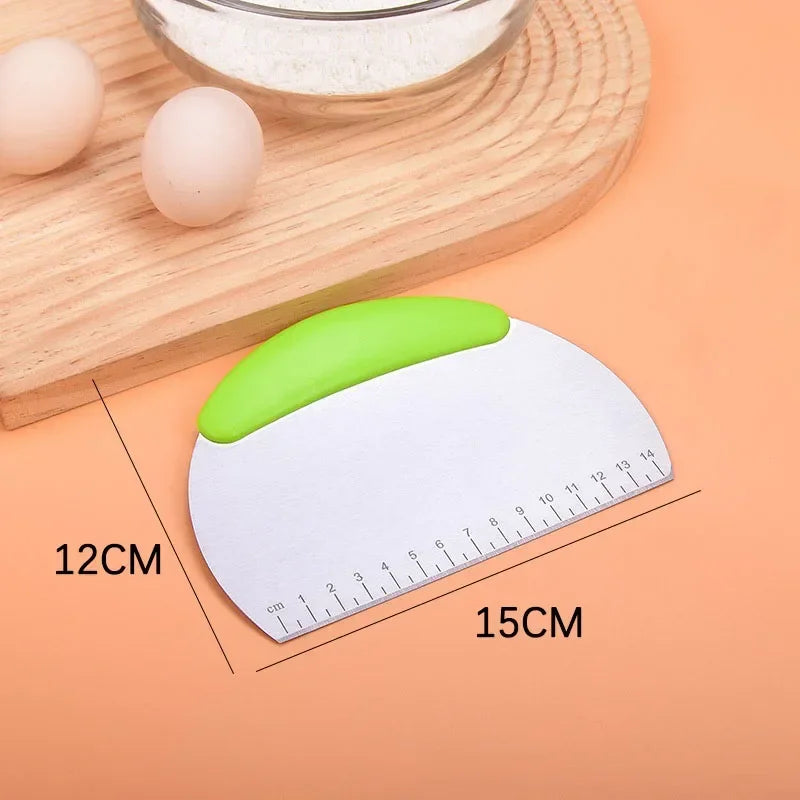 Stainless Steel Dough Scraper & Pastry Cutter | Kitchen Baking Tool Pastry & Dough Cutter Axl green-1pcs 1PCS