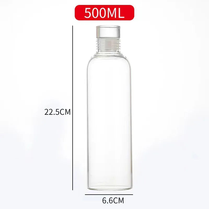 KEMORELA Glass Water Bottle 300–1000ml Leak-Proof Eco Glass Water Bottle Axl 500ml 300-1000ML
