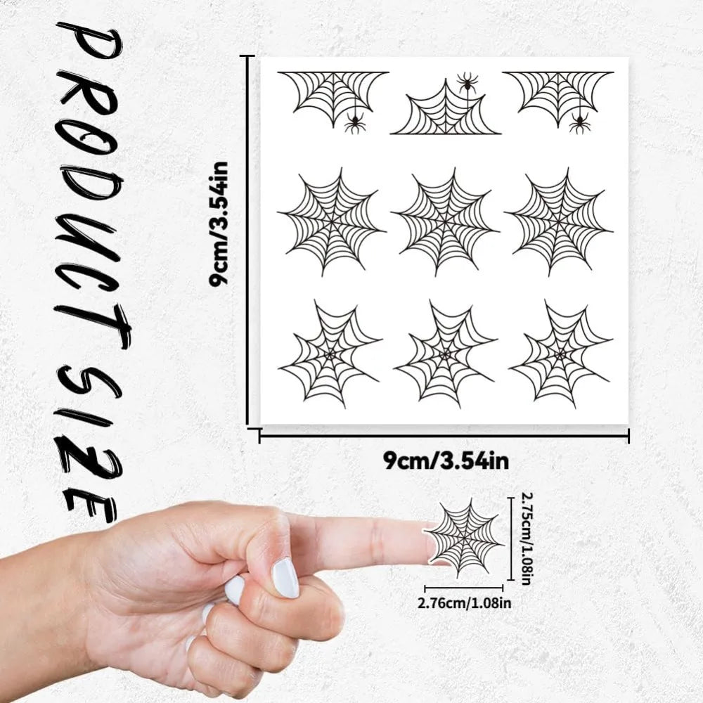 Halloween Spiderweb Stickers 180 Pcs – Self-Adhesive Party Seals Decorative Stickers Axl