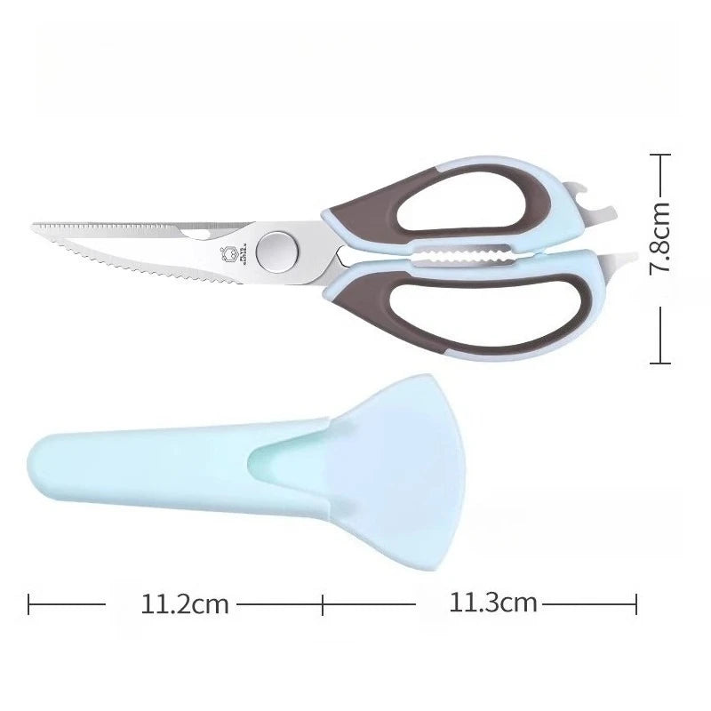 Detachable Kitchen Shears – Stainless Steel Scissors & Cover Kitchen Shears Axl SKY BLUE