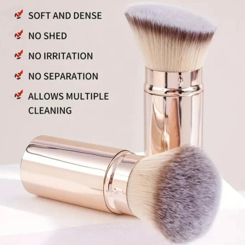 Retractable Makeup Brush – Foundation, Powder & Blush Travel Makeup Brush Set Axl