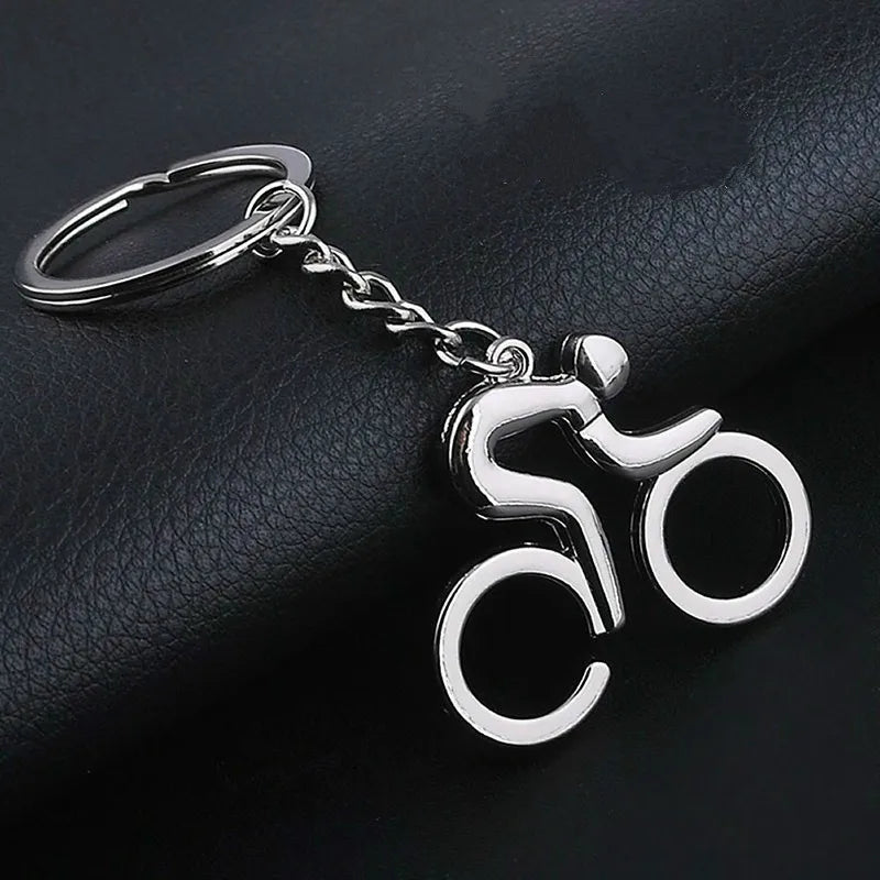 Metal Bicycle Cycling Keychain – Stainless Steel Bike Keyring Sports Keychain Axl