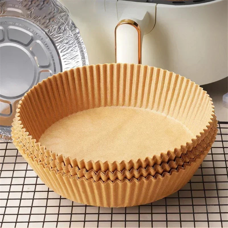 50-Pack Air Fryer Parchment Paper Liners | Non-Stick Baking Pads Air Fryer Liner Axl