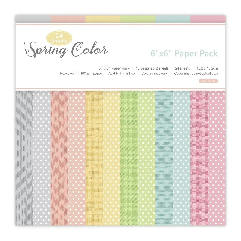 12-Sheet Spring Colors Craft Paper Pad – Scrapbooking & Origami Craft Paper Pad Axl