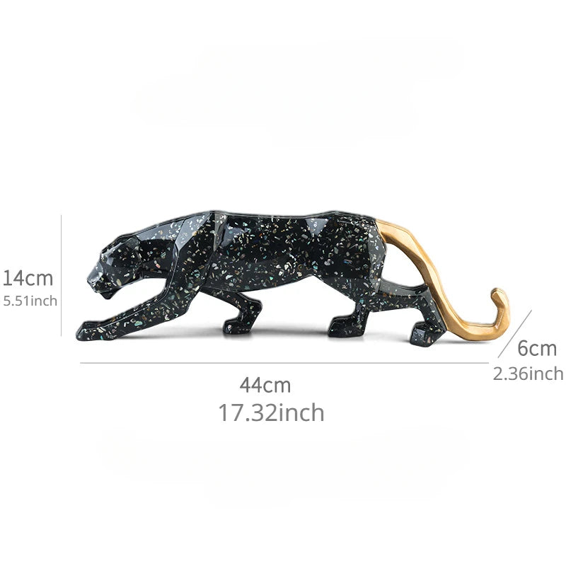 Nordic Resin Leopard Sculpture | Lucky Animal Office Décor Gift Resin Animal Sculpture Axl