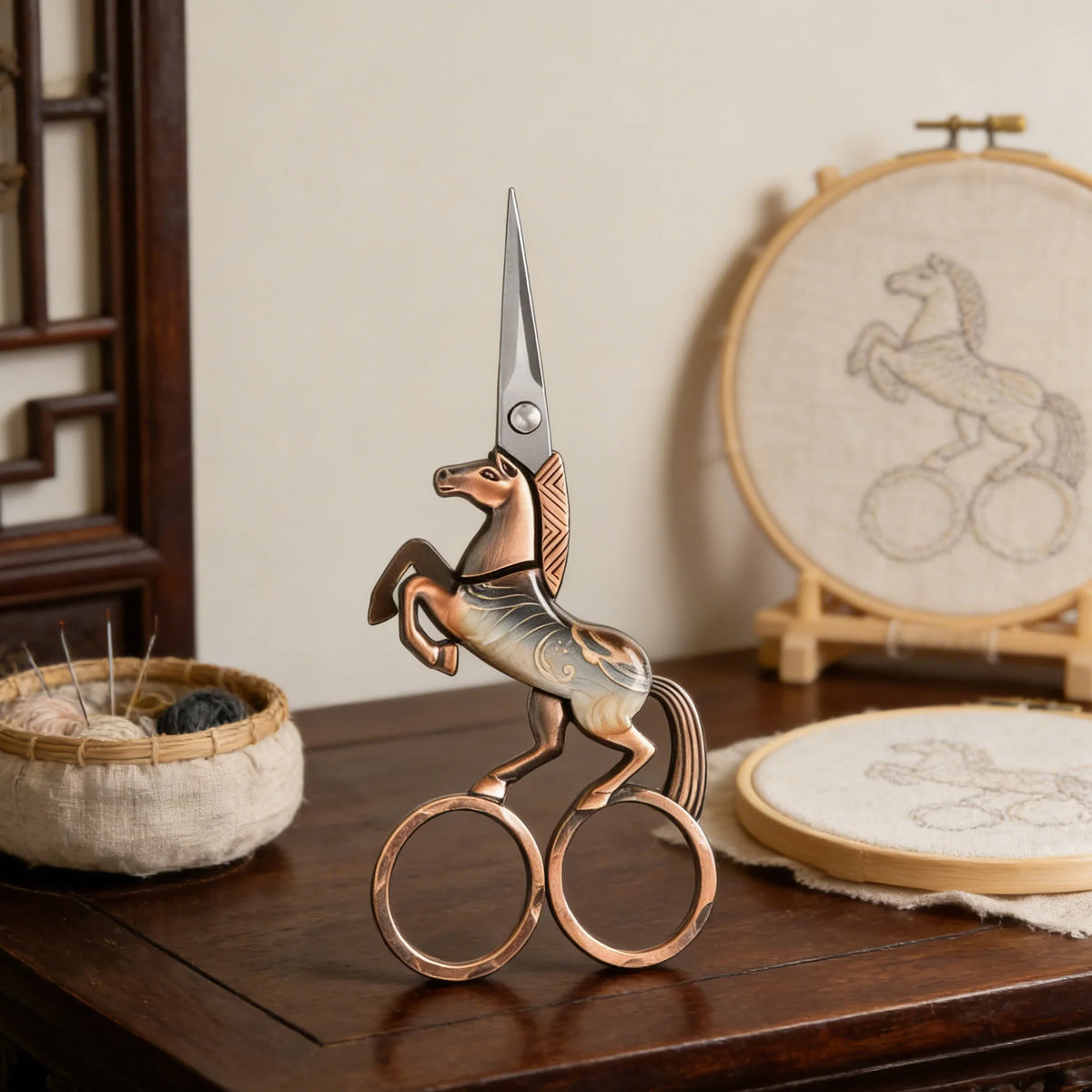 Horse Design Craft Scissors – Fabric, Thread & DIY Shears Craft Scissors Axl Scissors-Red Copper
