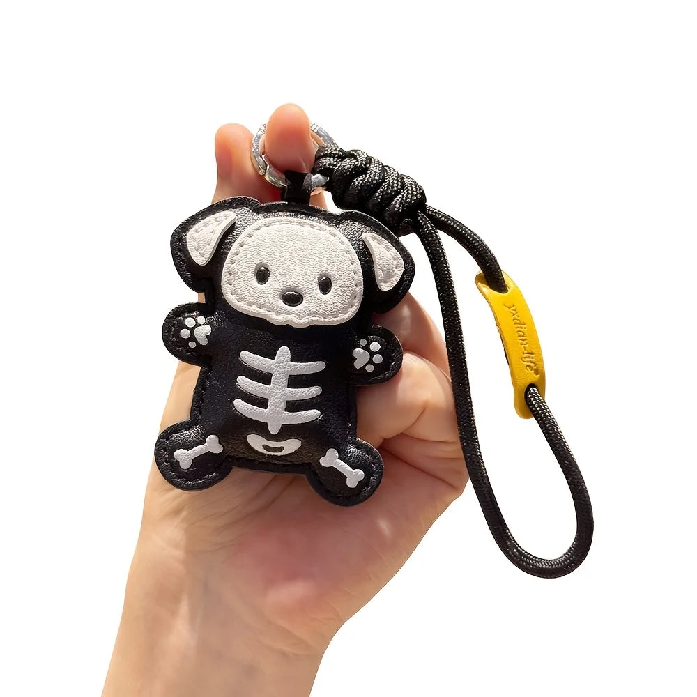 Faux Leather Animal Keychain Pendant – Halloween Gift Keychain Bag Pendant Axl Dog 1pc