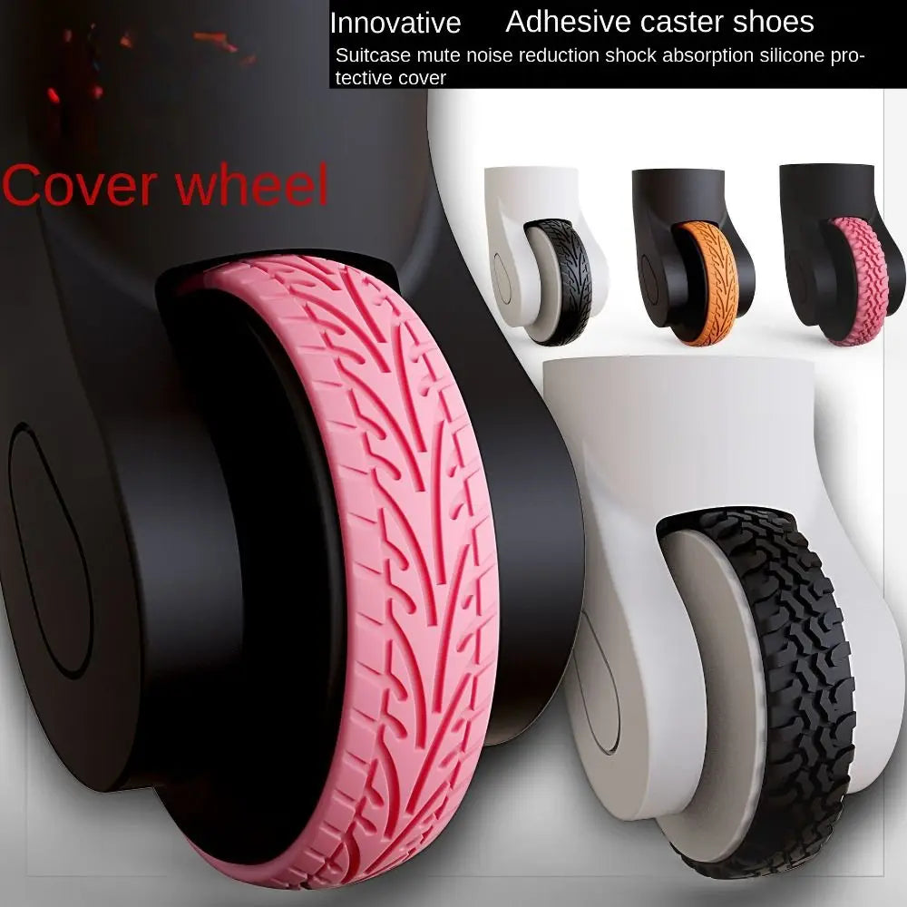 4-Pack Silicone Luggage Wheel Covers – Silent Caster Protectors Luggage Wheel Covers Axl