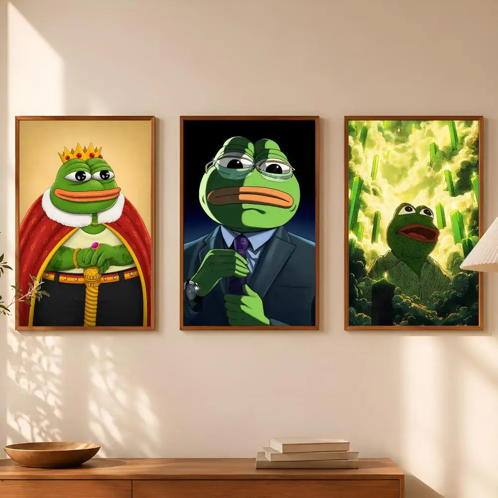 Pepe the Frog Meme Poster – Peel & Stick Waterproof Wall Art Wall Art Poster Axl